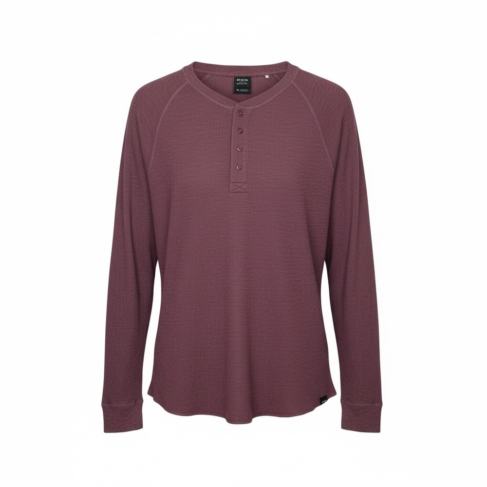 Prana Men's Touchstone Henley in Maroon